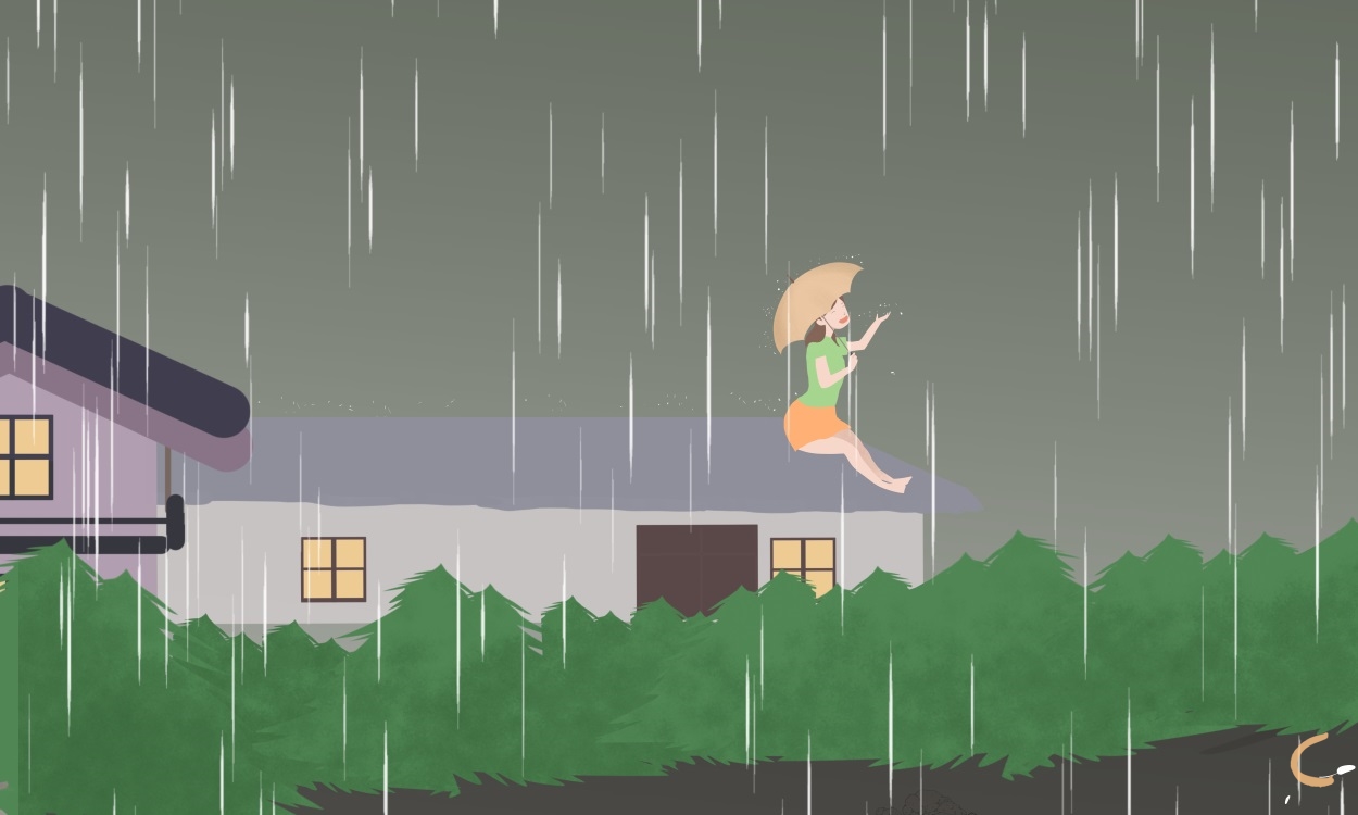 关于下雨的400字日记