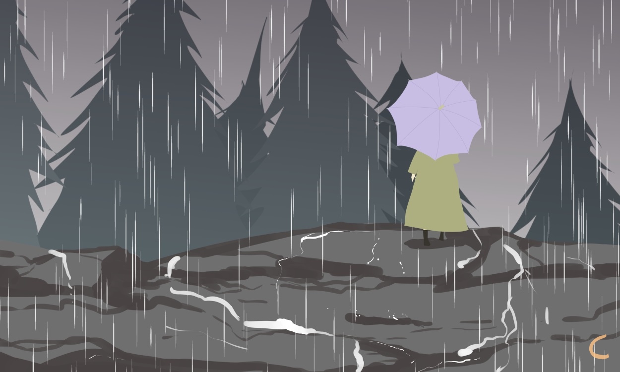 下雨日记150字