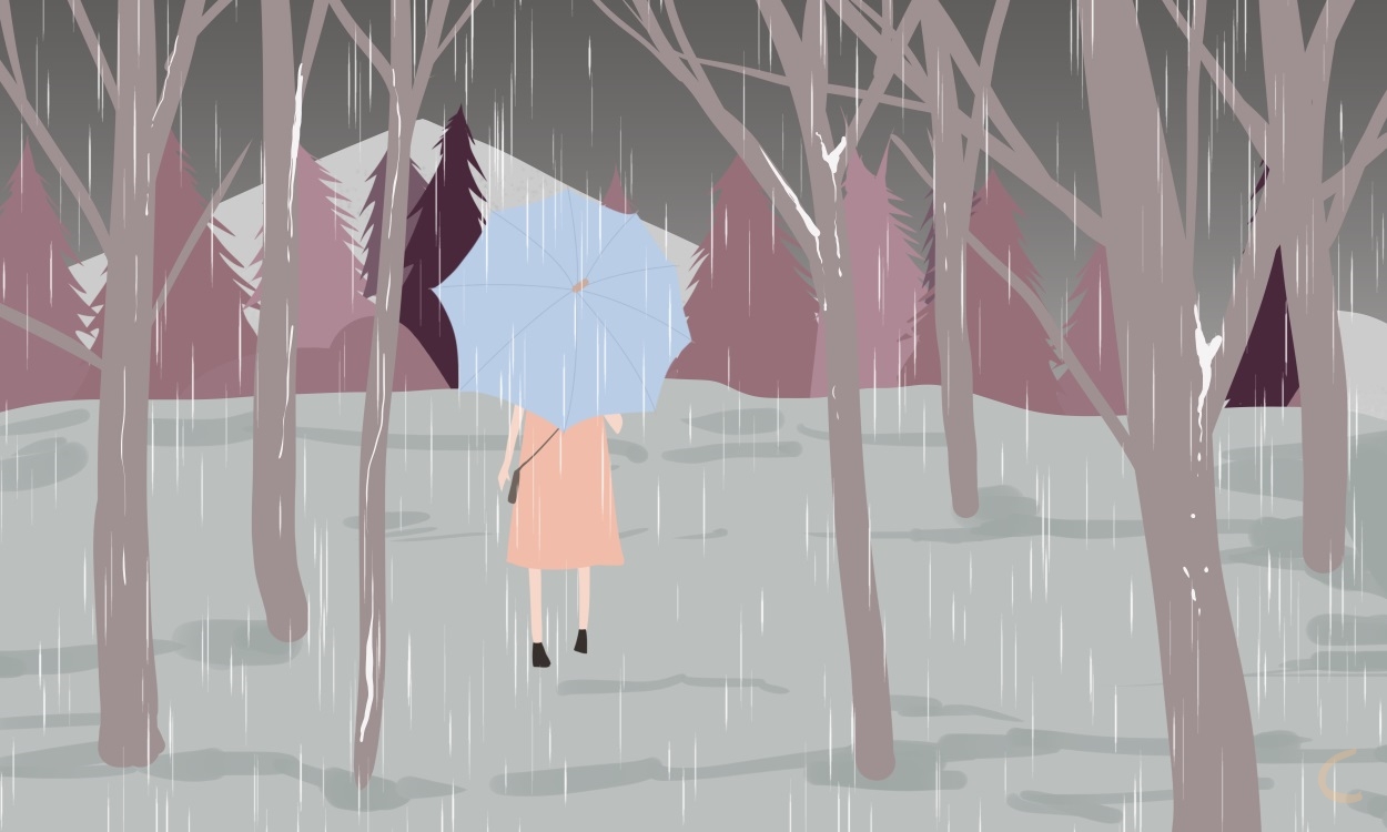 简短日记下雨